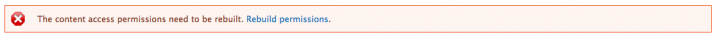 Content Access rebuild permissions