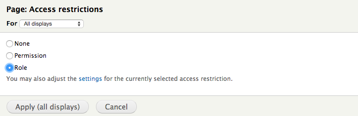 Views access restrictions